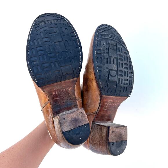 Bed Stu Cobbler Chelsea Ankle Heeled Leather Boots Camel Tan Size 10 - Picture 11 of 12